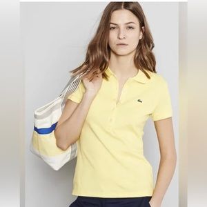 Women's Lacoste Polo Shirt-Yellow